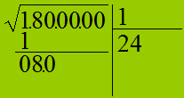 Estrazione della radice quadrata di un numero intero