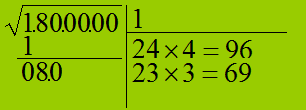 Estrazione della radice quadrata di un numero intero