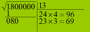 Estrazione della radice quadrata di un numero intero