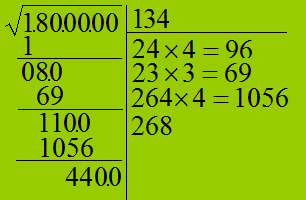 Estrazione della radice quadrata di un numero intero