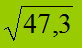 Radice quadrata di un numero decimale