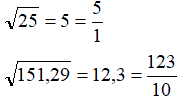 Radice quadrata di numeri reali positivi