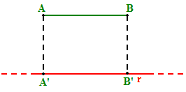 Proiezione ortogonale di un segmento su una retta