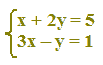 Risoluzione di un sistema lineare di due equazioni con due incognite con metodo del confronto