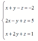 Sistemi di tre equazioni di primo grado in tre incognite