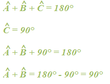 Somma degli angoli interni di un triangolo rettangolo