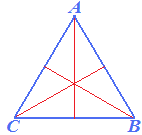 altezza, mediana, bisettrice, asse del triangolo equilatero