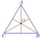 Centro del triangolo equilatero