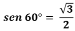 seno dell'angolo di 60°