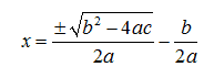 Formula risolutiva equazione secondo grado