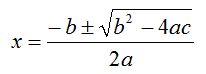 Formula risolutiva equazione secondo grado