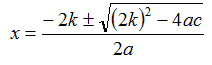 Formula risolutiva ridotta