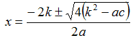 Formula risolutiva ridotta
