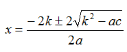 Formula risolutiva ridotta