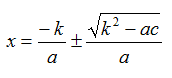 Formula risolutiva ridotta