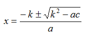 Formula risolutiva ridotta