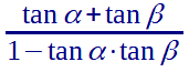 Formula di addizione della tangente