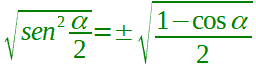 Formula di bisezione del seno