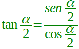 Formula di bisezione della tangente