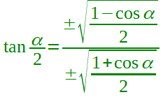 Formula di bisezione della tangente