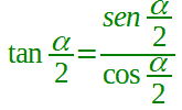 Formule di bisezione della tangente