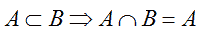 se A è sottoinsieme di B allora A intersecato B è uguale ad A