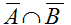 Insieme intersezione del complementare di A con il complementare di B