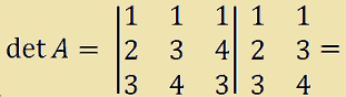 Determinante di A