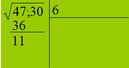 Radice quadrata di un numero decimale