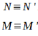 N congruo ad N' ed M congruo ad M'